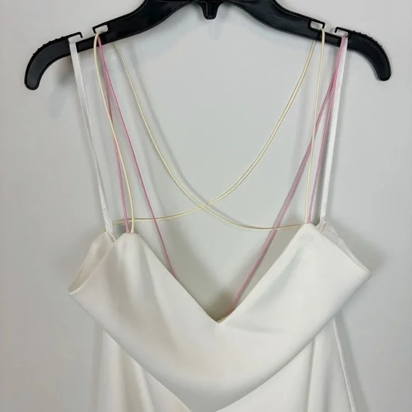 Superdown Breanna Strappy Shift Dress in White Size S - Picture 3 of 9